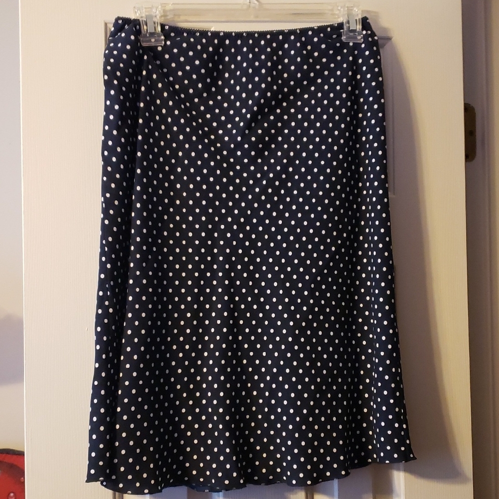 Petite Sophisticate Blue with White Polka Dots Size 8